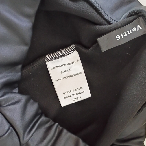 Venti6 Black Faux Leather Leggings Lined Women's Large Stretchy - Picture 10 of 13